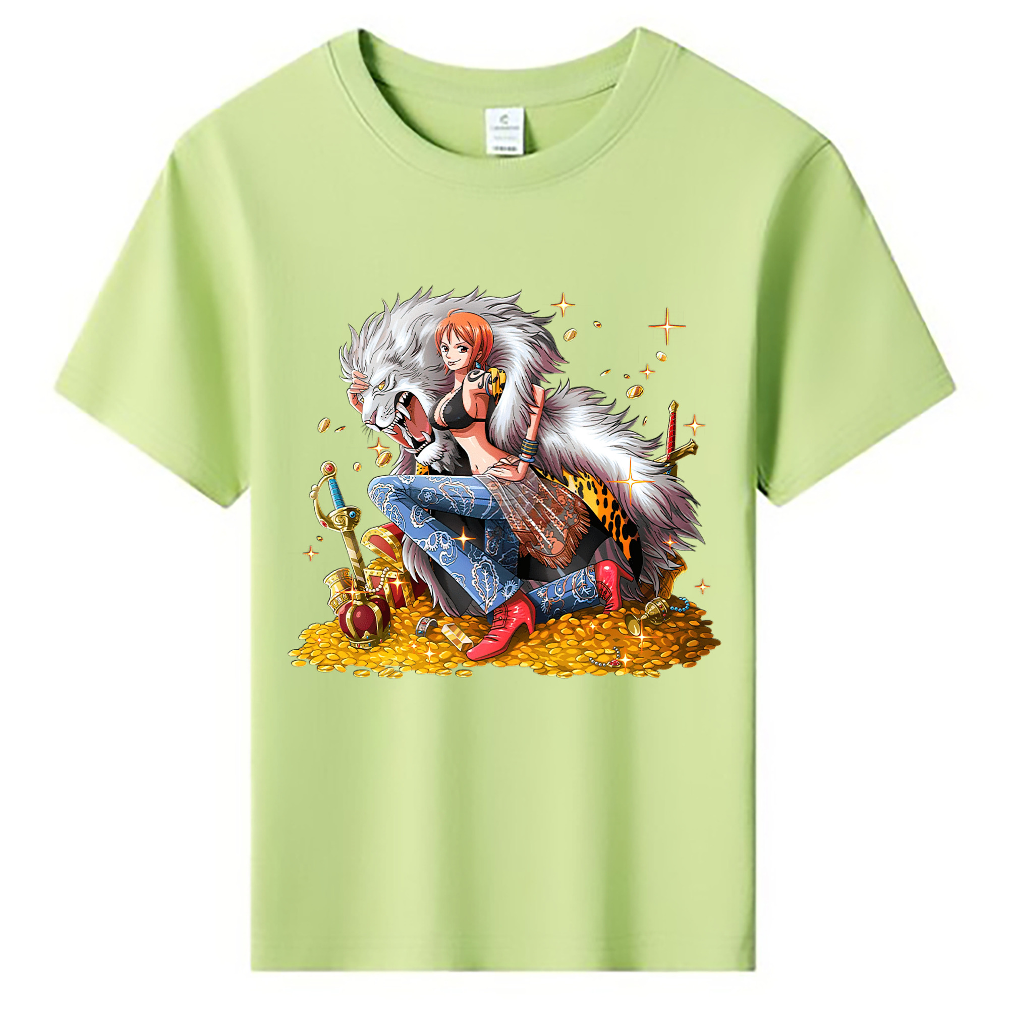 （画像用） ワンピース ナミ ONE PIECE Nami 綿100％キッズTシャツ（フロントプリント）